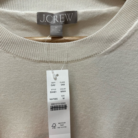 NWT! J. Crew Shrunken TENCEL™ lyocell-blend T-shirt Medium. #BX481 - Picture 3 of 4